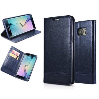 S7 Edge Case,Myriann Galaxy S7 Edge Wallet Case, Luxury PU Leather Case Flip Cover with Card Slots & Stand For Samsung Galaxy S7 Edge(Navy Blue)