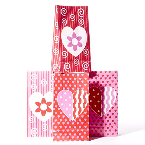Valentine Paper Goody Bags by Century Novelty