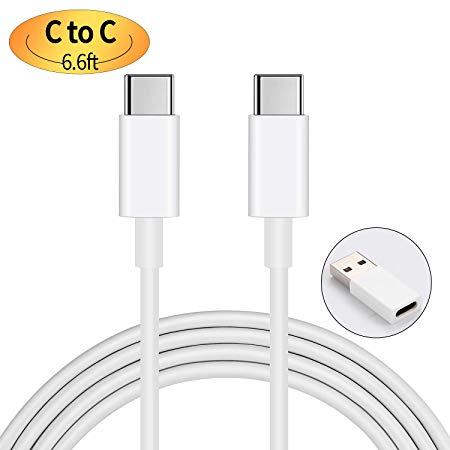 3BAO USB Type-C Cable (6.6ft) USB-C to USB-C Cable Charger 3A Charging & Data Sync with USB C Female to USB A Male Adapter for New MacBook Pro 2018/2017,MacBook Air/iPad Pro 2018,MacBook 12'',Huawei Matebook,Google Pixel 2/3/3a/2 XL/3 XL/3a XL,Nexus 6P 5X,Nintendo Switch(White)