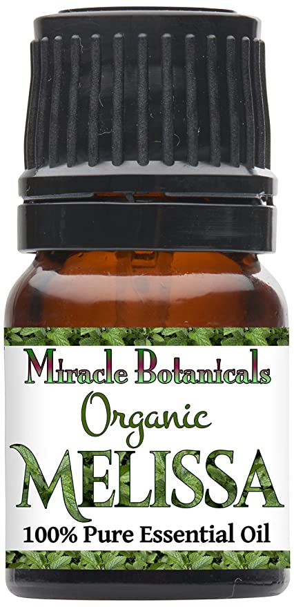 Miracle Botanicals Organic Bulgarian Melissa (Lemonbalm) Essential Oil - 100% Pure Melissa Officinalis - Therapeutic Grade - 2.5ml