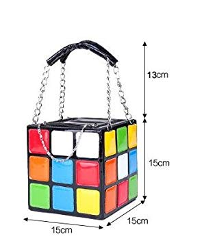 Gaorui Fashion Women's Novel Colorful Magic Cube Bag Cute PU Totes Handbag Purse Makeup