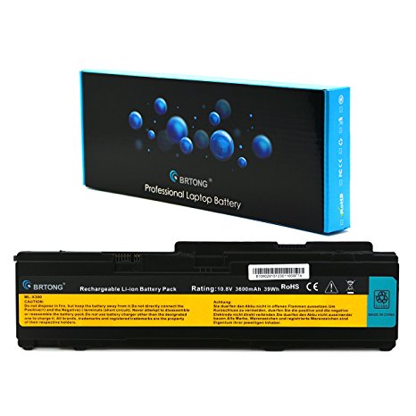 BRTONG New Laptop Battery [Li-ion 6-cell 3600mAh/39Wh] for IBM Lenovo ThinkPad X300 42T4518 42T4522, New Battery for IBM ThinkPad X300 X301 43R1965 42T4518, Li-ion Battery For LENOVO(IBM) ThinkPad Laptop Notebook Main Battery - 12 Months Warranty