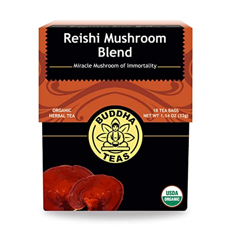 Buddha Teas Organic Reishi Mushroom Blend Tea 18 Bags