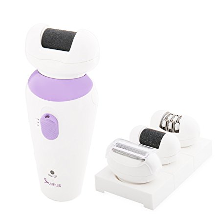 Callus Remover Electric Callus Shaver Foot File The Best Rechargeable Pedicure Foot Care Shaver Tool by SUPRUS - Remove Cracked, Dead, Thick Hard Skin and Reduce Calluses Instantly