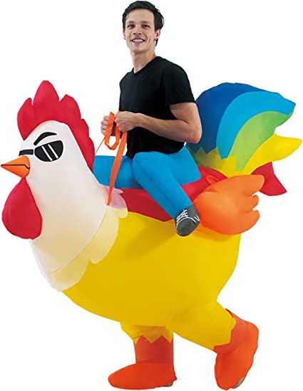 KOOY Inflatable Costume Rooster Inflatable Chicken Costume Adult Halloween Blow up Costumes for Adult Cosplay Party