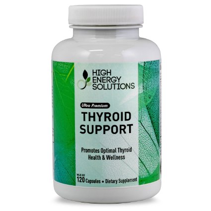Premium Thyroid Support - Value Sized - 120 Capsules - 60 Day Supply - Advanced Formula By High Energy Solutions Supports And Optimizes AHealthy Thyroid - GMP - USA - 100 Guarantee