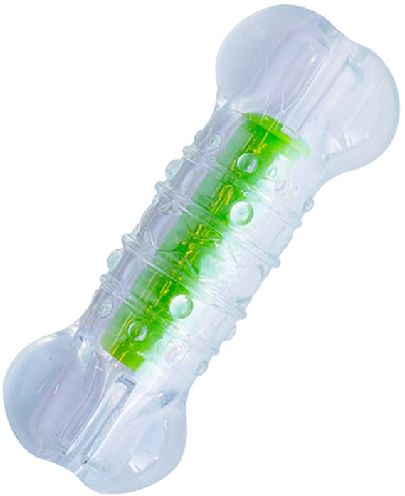 Petstages Crunchcore Bone Dog Chew Toy - Crunching Water Bottle Durable Chew Alternative