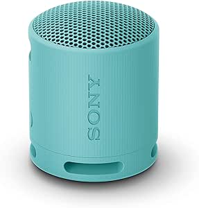 Sony Altavoz Bluetooth SRS-XB100, Ligero, Compacto, Altavoz Resistente al Agua y al Polvo IP67, hasta 16 h de batería, Correa Adaptable, Azul