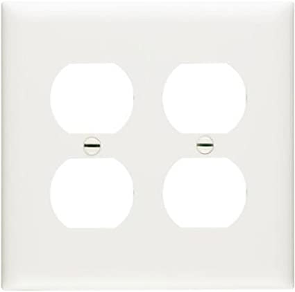 Legrand - Pass & Seymour SP82WUCC30 Smooth Wall Plate Two Gang Duplex Easy Install, White