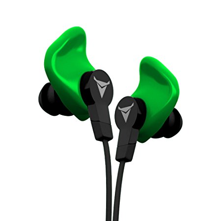 Decibullz CON-GRN Custom Molded In-Ear Headphones, Green