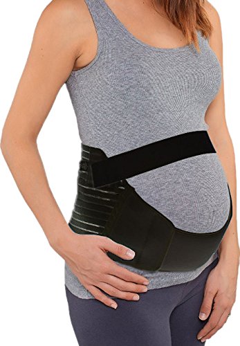 Maternity Belt Back Support Belly Band Pregnancy Belt Support Brace Black - M