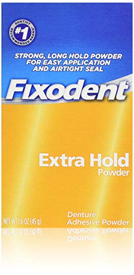 Fixodent Denture Adhesive Powder, Extra Hold - 1.6 Oz