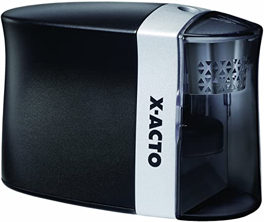 X-Acto Inspire Battery-Powered Pencil Sharpener, Black/Silver (1780T)