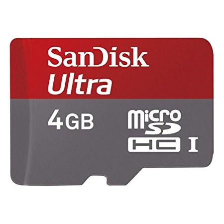 SanDisk SDSDQYA-004G-U46A 4 GB Mobile Ultra Android Class 6 UHS-I MicroSDXC Memory Card with SD Adapter (Label May Change)