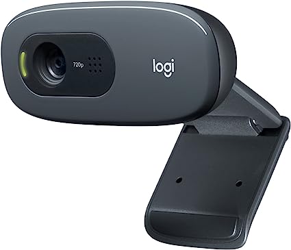 Logitech C270 HD Webcam for Education, HD 720p/30fps, Widescreen HD Video Calling, HD Light Correction, Noise-Reducing Mic, for Skype, FaceTime, Hangouts, WebEx, PC/Mac - Grey