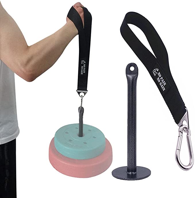 Arm Wrestling Training Strap Belt Hand Grip Arm Finger Forearm Exerciser Strengthener for Cable Machine and Free Weight