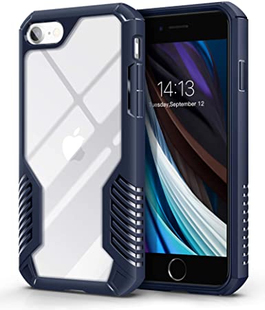 MOBOSI iPhone SE 2020 Case/iPhone 8 Case/iPhone 7 Case, Heavy Duty Military Grade Shockproof Drop Protection Cover for iPhone SE2/8/7 4.7 Inch 2020 (Navy Blue)