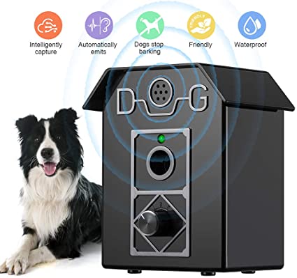 Stop Dog Bark, Anti Barking Device Ultrasonic Dogs Bark Stopper, Waterproof Anti-Barking Deterrent Control Devices 4 Adjustable Ultrasonic Levels, Safe & Human Training For Small To Large Dogs