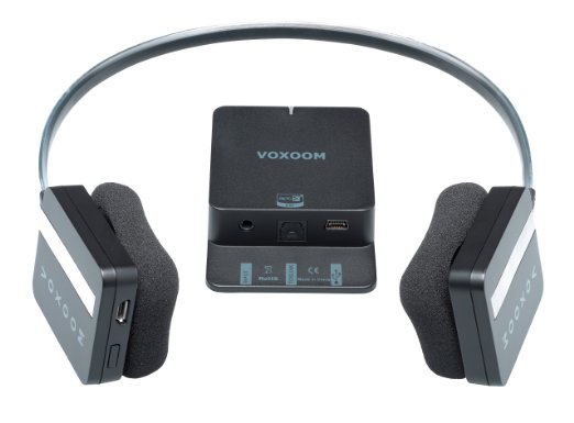 voxoom Low Latency aptX Bluetooth Wireless TV and Smartphone Headphones system---no lip sync or echo, good for all HD TV sets with digital audio or 3.5mm jack, compatible with all smartphones