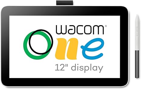 Wacom One 12 Drawing Tablet with Screen (2023), Full-Laminated 11.6” HD Screen Graphics Monitor, Works with Mac, PC & Chromebook for Drawing, Photo/Video Editing, Design, & Education