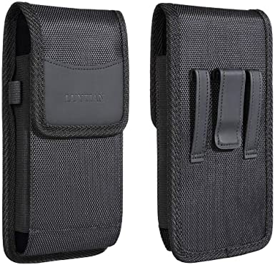 Nylon For iPhone 11 iPhone 11 Pro Max iPhone X Max Holster iPhone 8 Plus 7 Plus 6S 6 Plus Holster Pouch Premium Leather Fit with Otterbox Defender Case/Lifeproof Case/Hybrid Armor Case/Battery Case On