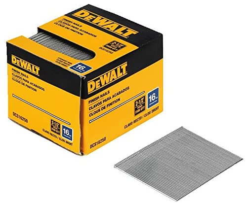 DEWALT Finish Nails, 2-1/2-Inch, 16GA, 2500-Pack (DCS16250)