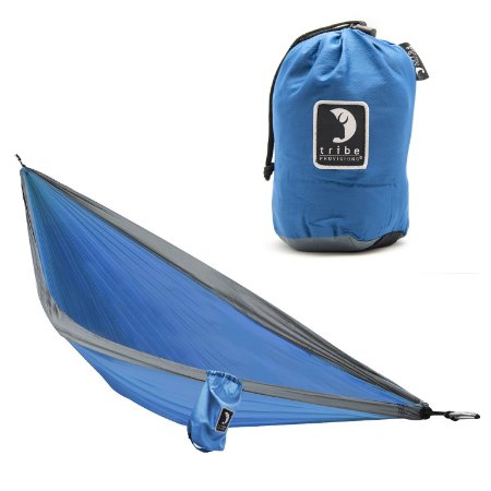 Tribe Provisions Single Person Adventure Hammock - Includes Carabiners and lashing cables