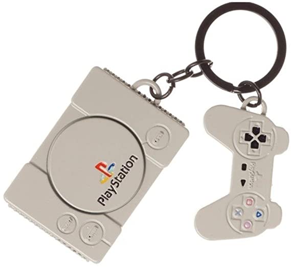 Official Sony PlayStation Console & Controller Retro Metal Keyring