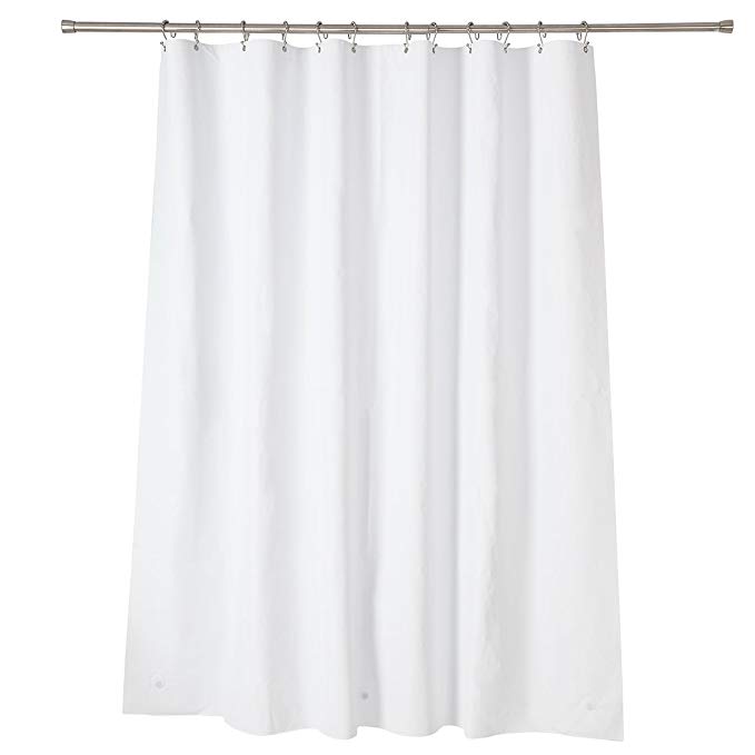 Amazer Shower Curtain, 72" W x 72" H White EVA 8G Mildew Resistant Thick Bathroom Shower Curtains No Smell with Rustproof Grommets Holes