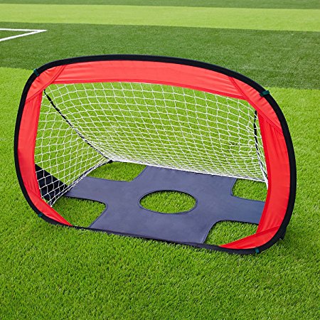 SKL 2-in-1 Football Goal, Foldable and Portable Soccer Goal/Quick Up Goal/Pop Up Soccer Goal for kids (43.3" L X 31.5" W)