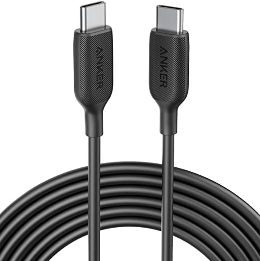 USB C to USB C Cable, Anker Powerline III USB-C to USB-C Fast Charging Cord (10 ft), 60W Power Delivery PD Charging for Apple MacBook, iPad Pro 2020, Samsung Galaxy S10 Plus S9 S8, Pixel, and More