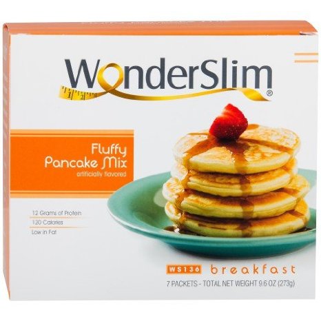 WonderSlim Fluffy Hot Cakes High Protein Pancake Mix (7 Servings/Box)