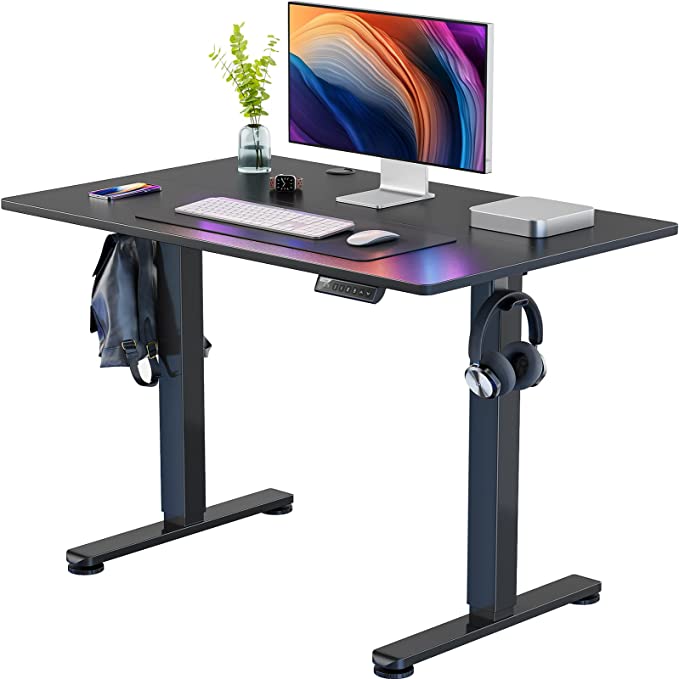 ErGear Height Adjustable Electric Standing Desk, 40 x 24 Inches Sit Stand up Desk, Small Memory Computer Home Office Desk (Black)