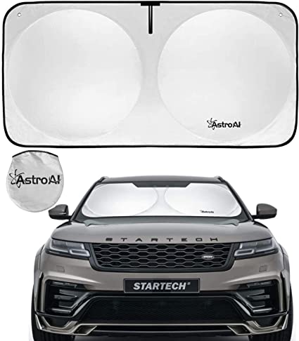 AstroAI Windshield Sun Shade, Foldable and Portable Car Front Window Sun Shade Blocks UV Light and Sun Rays - Protect and Cool Your Vehicle Interior (X-Large 66.98 x 39.4 inches)