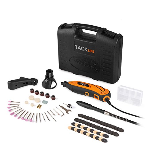 Tacklife RTD35ACL Advanced Multi-functional Rotary Tool Kit with 80 Accessories and 3 Attachments Variable Speed for Around-the-House and Crafting Projects