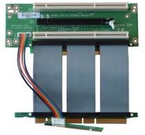 2U 1 x PCI-Express 16x & 2 x 64Bit PCI-X Riser Card w/ 9cm Flex Cable
