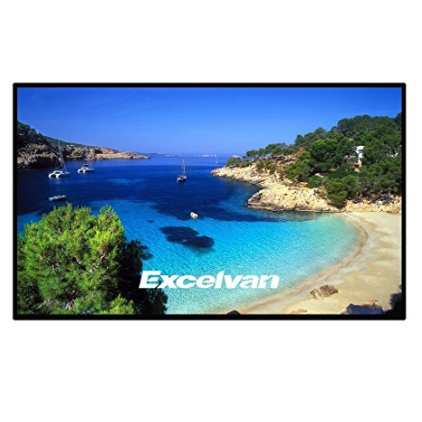 Excelvan 84" 16:9 Projector Screen Portable and Collapsible Projection Screen Fabric Matte White 73"x41" Viewing Area