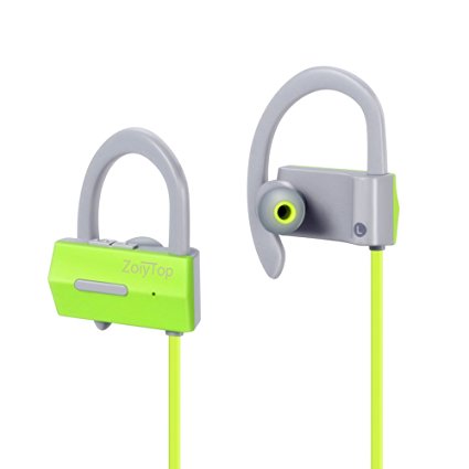 ZoiyTop Bluetooth Earbuds,wireless running V4.1 Stereo Noise Isolating sport headphones (green)