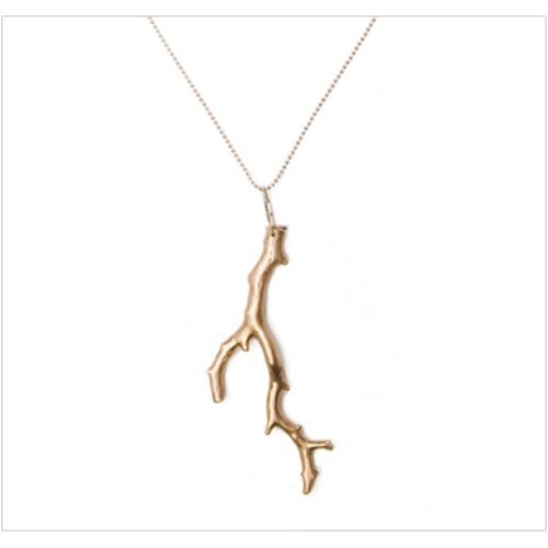 Bronze Coral Casting pendant necklace