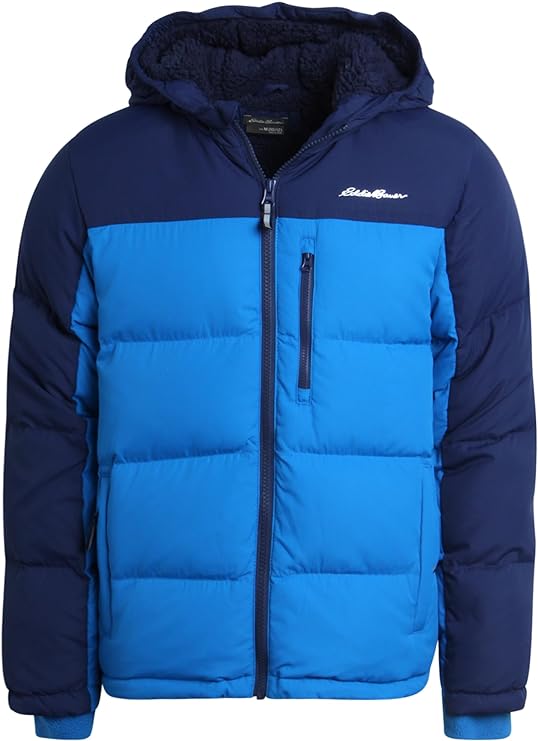 Eddie Bauer Kids' Winter Jacket - Heavyweight Quilted Down Jacket - Insulated Hooded Outerwear Coat for Boys (XS-XL)