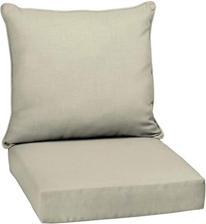 Overstock Arden Selections Tan Outdoor Deep Seat Cushion Set