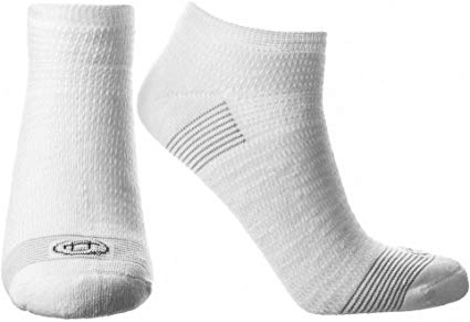 Doctor's Choice Women's Diabetic & Neuropathy Socks, No Show, Non-Binding with Aloe, Antimicrobial, Ventilation, and Seamless Toe, 2-Pairs, White, Womens Medium: Shoe Size 6-10