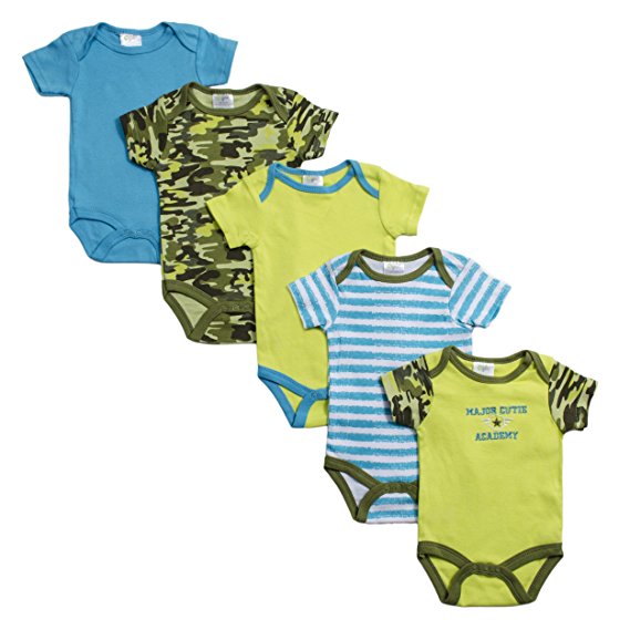 Baby Gear Baby-Boys Newborn 5 Pack Grow with Me Bodysuits