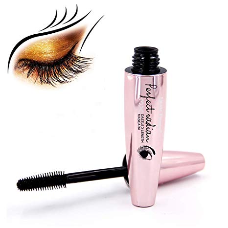 Vanelc 3D Black Mascara 4D Silk Fiber Lash Lengthening Thick Curling Waterproof Long lasting Eye Makeup Extension Tool