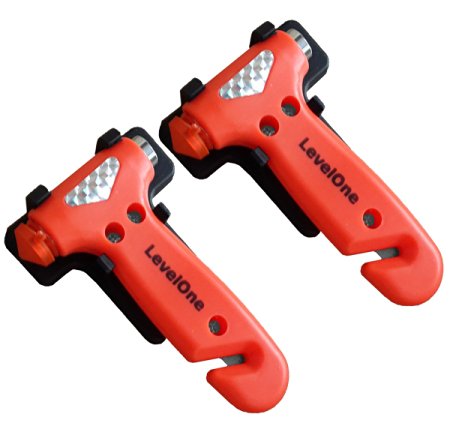 LevelOne Emergency Auto Escape Hammer with Mount (Set of Two)