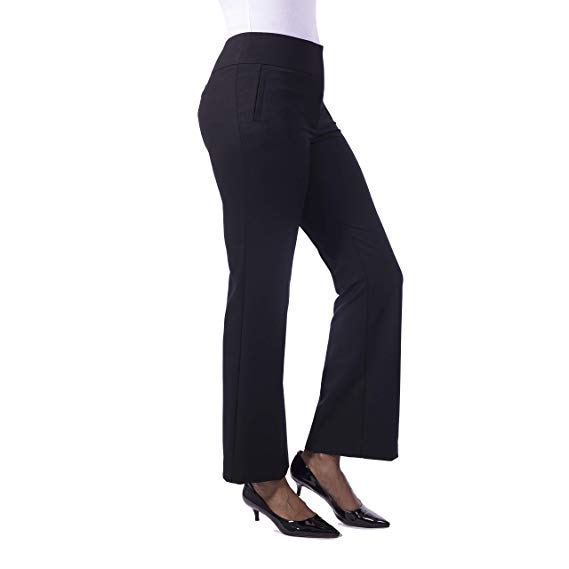 Fundamental Things Women’s Straight Leg Trouser with Tummy Control, Super Stretch with Fly Front
