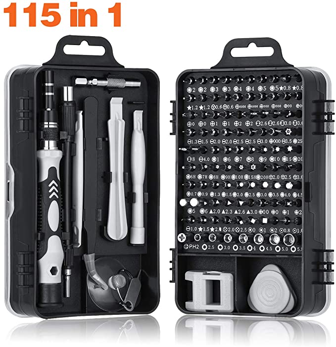 Kohree Precision Screwdriver Set 115 in 1 Magnetic Driver Repair Tool Kit Mini Screwdriver Bit Set for iPhone,Cellphone,Watch,Computer,Laptop,Glasses,Electronics