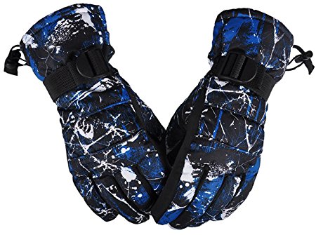 YQXCC Men’s Ski Snow Gloves Winter Warm Cycling Windproof Waterproof Gloves