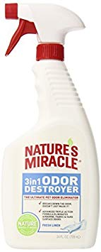 Nature's Miracle 3-in-1 Odor Destroyer, Fresh Linen Scent, 24-Ounce Spray (P-5452) by Nature's Miracle