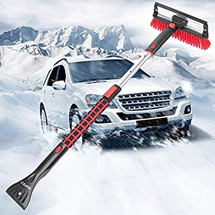 COFIT 3 in 1 Detachable Snow Brush, with Squeegee and Ice Scraper, Snow Frost Ice Removal Tool with Foam Grip for Car Truck SUV